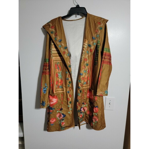 Miss Look Women’s S Floral Lightweight Long Jacket Duster Boho Print Coat - Picture 2 of 3